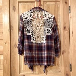 America Rag, Draped, Open-front Top